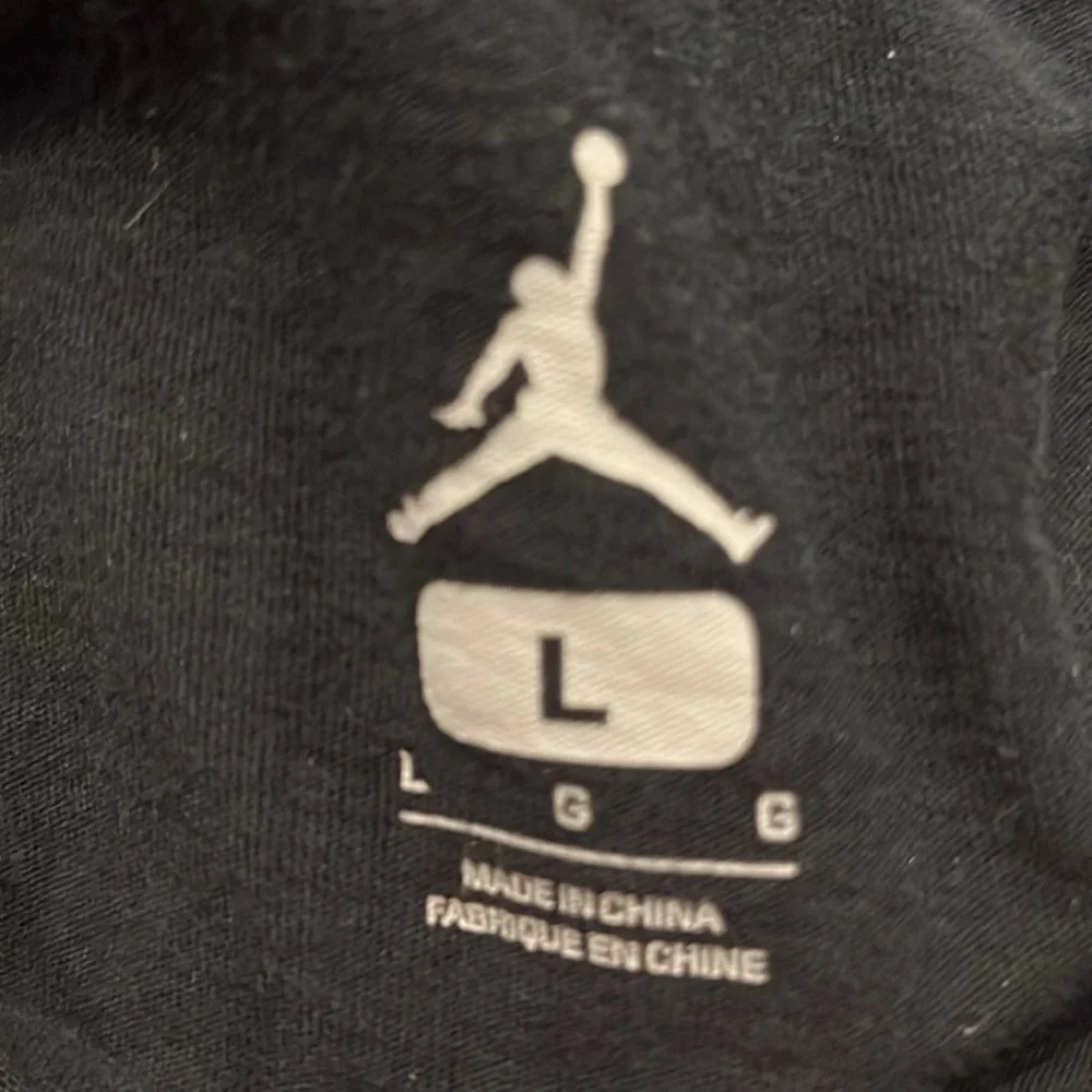 Air Jordan Flight 23 Men Graphic Basketball Tee Black Cotton L GUC